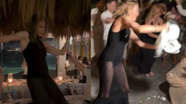Η Βίκυ Καγιά όπως δεν την έχουμε ξαναδεί στη Μύκονο: Σε τρελά κέφια ανέβηκε στο τραπέζι και χόρεψε τσιφτετέλι – Δείτε τα βίντεο