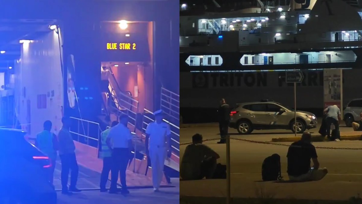 Ανησυχία στο Λαύριο με 1050 επιβαίνοντες: Μπλόκο στο λιμάνι και έλεγχος για βόμβα στο πλοίο – Οι πρώτες εικόνες από το σημείο