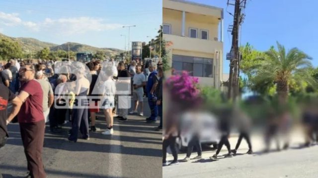 Ξεσηκωμός στο Ηράκλειο: Αντιδράσεις στη δημιουργία δομής μεταναστών – Δείτε φωτογραφίες και βίντεο