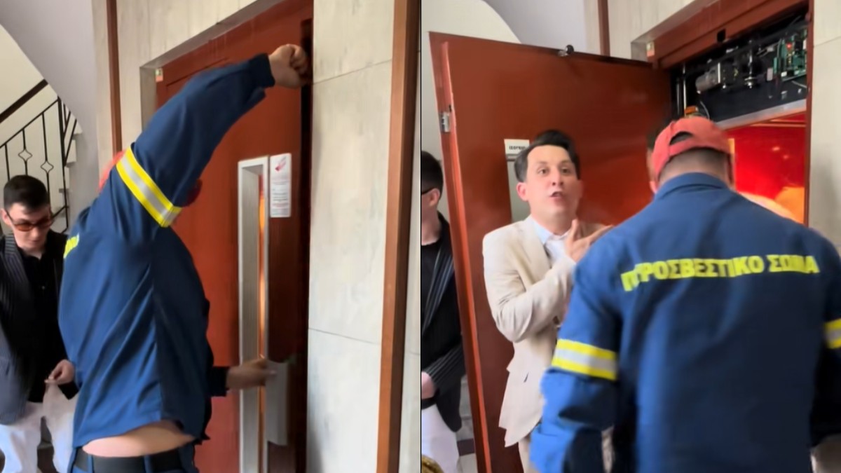 Απίστευτο περιστατικό σε γάμο! Η νύφη έφτασε πρώτη στην εκκλησία, γιατί ο γαμπρός κλείστηκε στο ασανσέρ – Η επέμβαση της Πυροσβεστικής