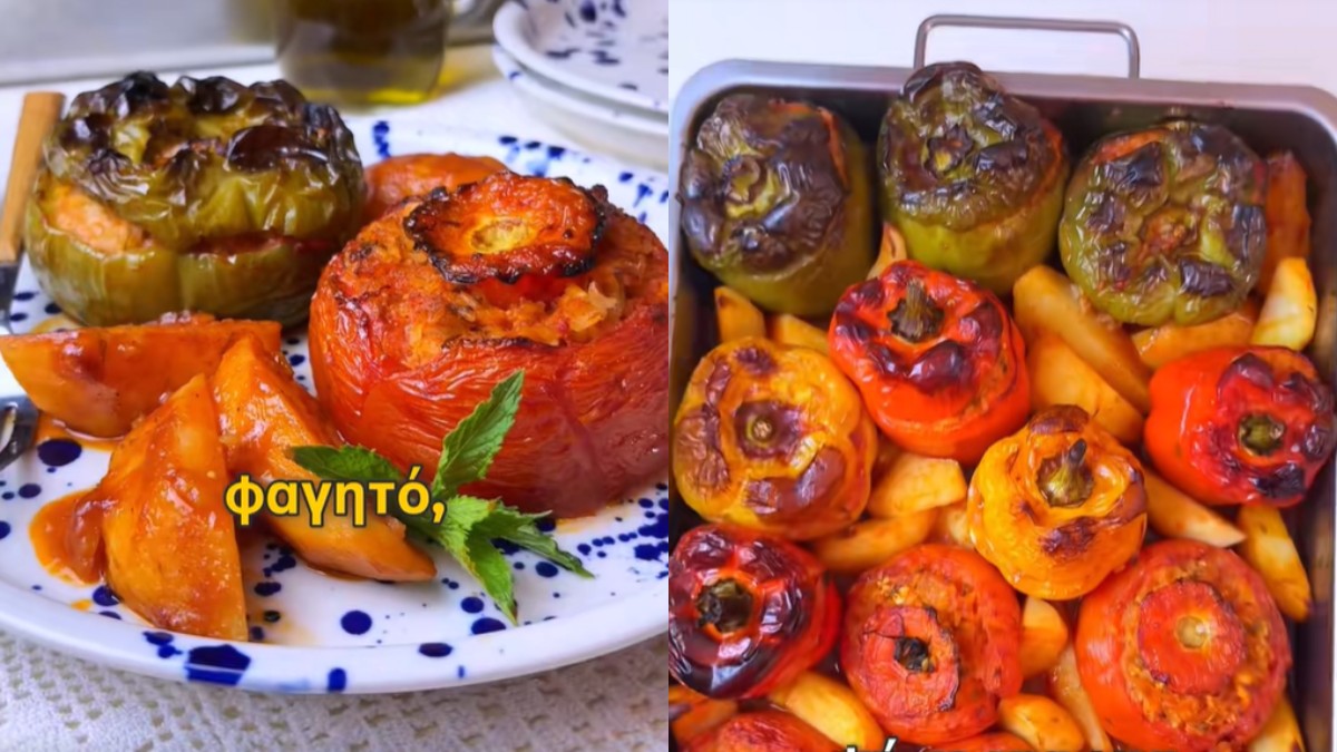 Το ελληνικό καλοκαίρι σε ένα ταψί: Η απόλυτη συνταγή για μοσχομυριστά γεμιστά με ρύζι και φέτα