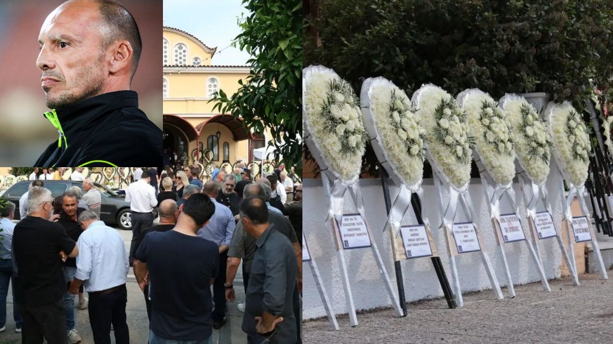 Το ύστατο χαίρε στον Τάκη Γκώνια: Θρήνος στην κηδεία του σπουδαίου ποδοσφαιριστή – Στεφάνι από Βαγγέλη Μαρινάκη (δείτε φωτογραφίες)