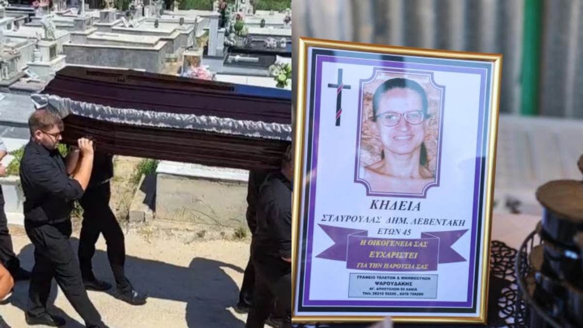 Κρήτη: Βαρύ πένθος στο τελευταίο “αντίο” στην αδικοχαμένη Σταυρούλα Λεβεντάκη