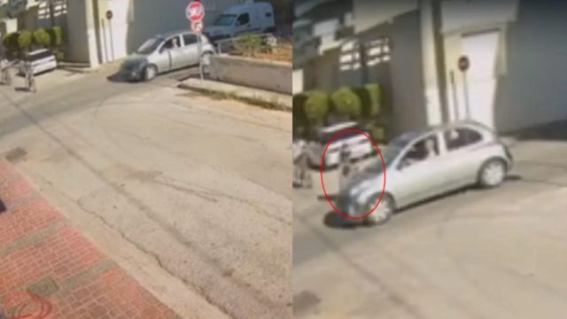 Στιγμές αγωνίας στο Κορωπί: Καρέ καρέ η στιγμή που αμάξι χτυπάει παιδί με ποδήλατο που κινούταν ανάποδα στον δρόμο