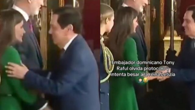 «Τα έχασε» πρέσβης στην Ισπανία: Πήγε να… φιλήσει τη βασίλισσα Λετίθια και εκείνη τον έσπρωξε – Η αμήχανη στιγμή που έγινε viral [βίντεο]