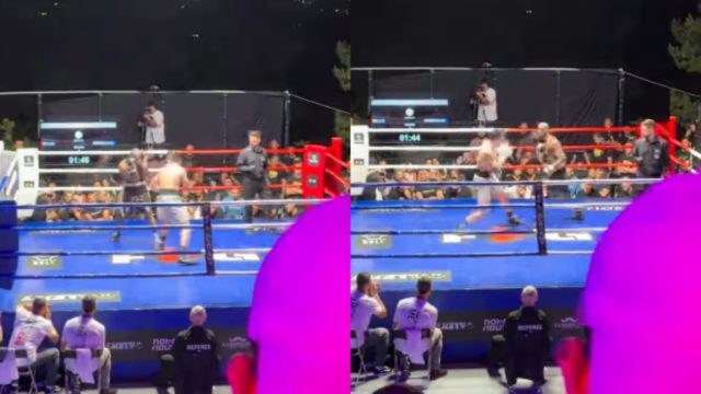 Σοκ στο Γαλάτσι: Άγριο νοκ άουτ σε αγώνα πυγμαχίας – Μαχητής εκτοξεύτηκε έξω από το ρινγκ (Video)