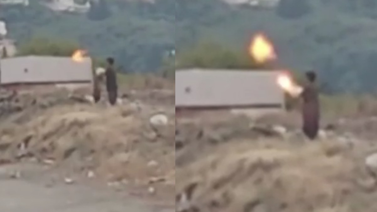 Φωτιά στην Αχαΐα: Η στιγμή που νεαροί Ρομά παίζουν με αυτοσχέδιο ”φλογοβόλο” δίπλα στην εστία – Βίντεο