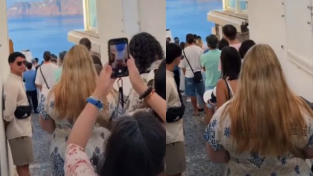 Δείτε τι ακριβώς συμβαίνει στη Σαντορίνη για μια φωτογραφία