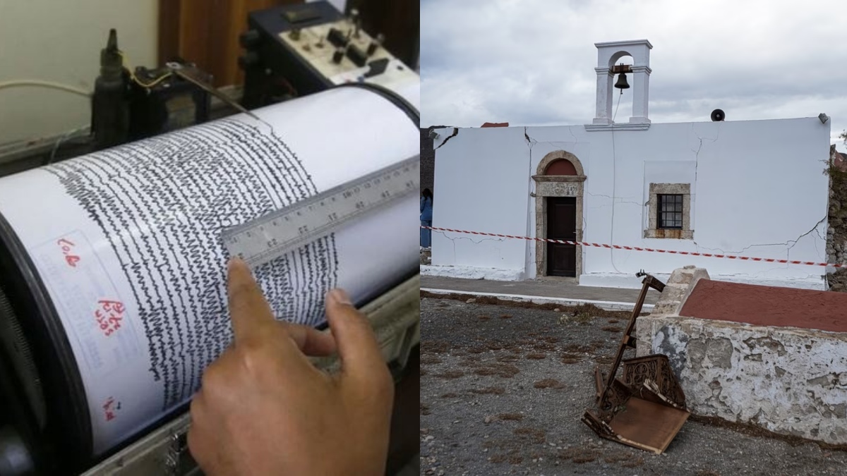 Δυνατοί σεισμοί στην Εύβοια: Διακόπηκε βάπτιση, έπαθε ζημιές η εκκλησία – Ζημιές σε πολλά σπίτια (βίντεο)