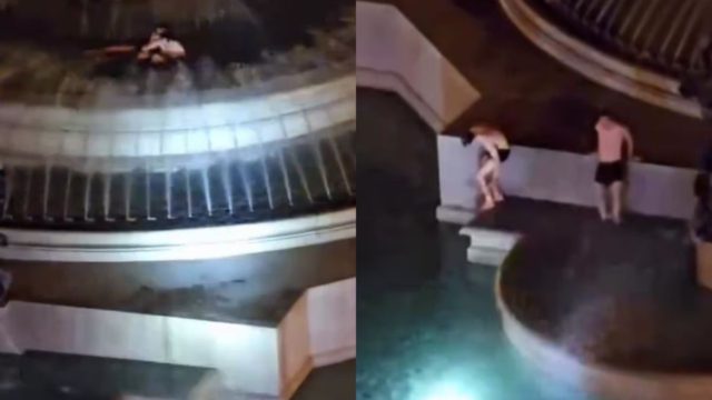Σκηνές απείρου κάλλους: Δύο άντρες βρέθηκαν σε ερωτικές περιπτύξεις μέσα σε ιστορικό συντριβάνι και τους έκαναν τσακωτούς (Video)
