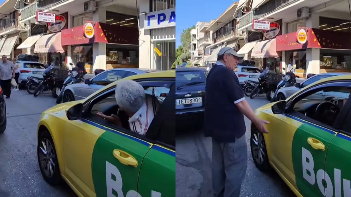 Χαμός στο δρόμο με τύπο που κατέβηκε και πήρε τυρόπιτα και έκοψε την κίνηση