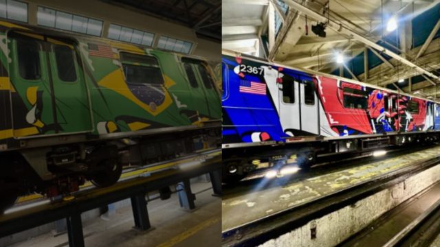 Υπέροχοι: Οι συρμοί στο Μετρό της Νέας Υόρκης έχουν βαφτεί στα χρώματα του Μουντιάλ