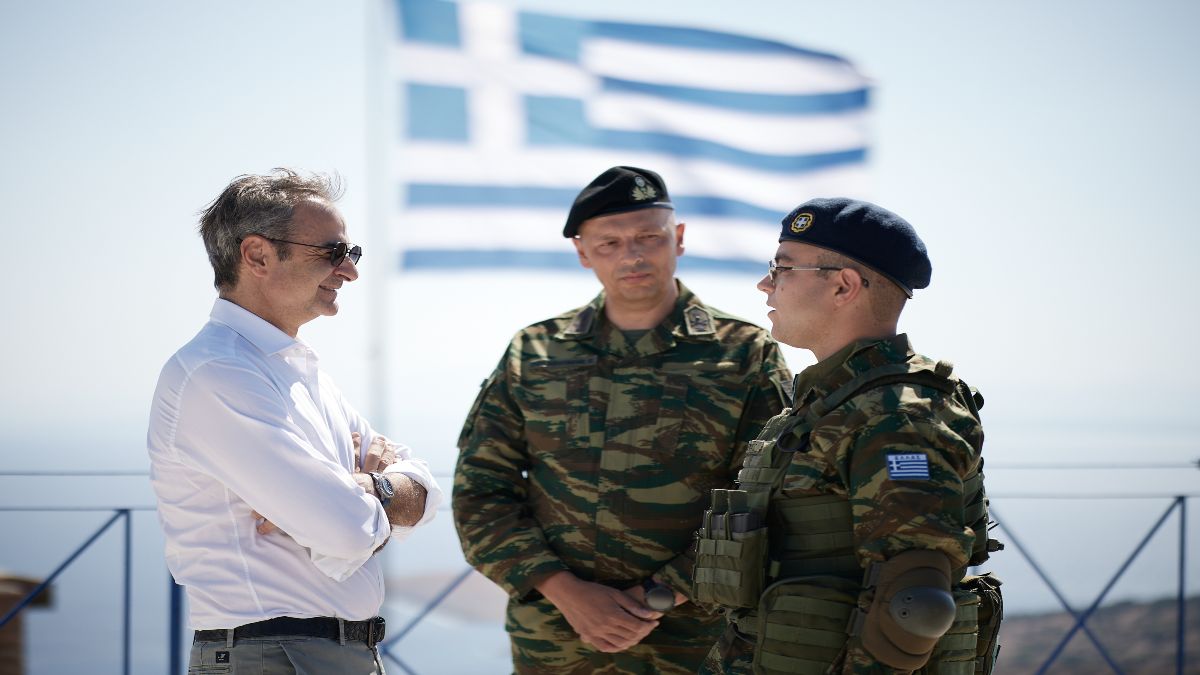 Στο Αγαθονήσι ο Μητσοτάκης: Αποτροπή, ασφάλεια και προστασία των συνόρων