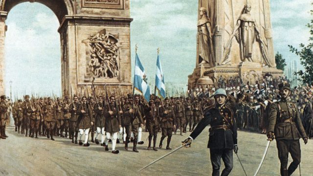 Σαν σήμερα 14 Ιουλίου 1919:  Όταν ο ελληνικός στρατός παρέλασε θριαμβευτικά στα Ηλύσια Πεδία του Παρισιού