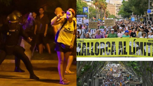 Μαγιόρκα: Επεισόδια σε διαδήλωση κατά του υπερτουρισμού – Οκτώ τραυματίες και επέμβαση της Αστυνομίας