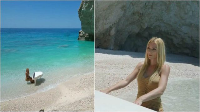 Μια εικόνα, χίλιες μελωδίες: Το απόκοσμο ρεσιτάλ της Έλενας Ξυδιά σε απόκρημνη παραλία της Ζακύνθου!
