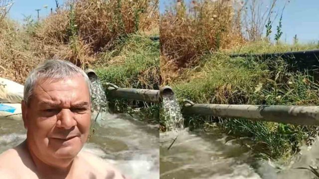 Viral βίντεο με αγρότη να κάνει μπάνιο στην «ατομική» του πισίνα
