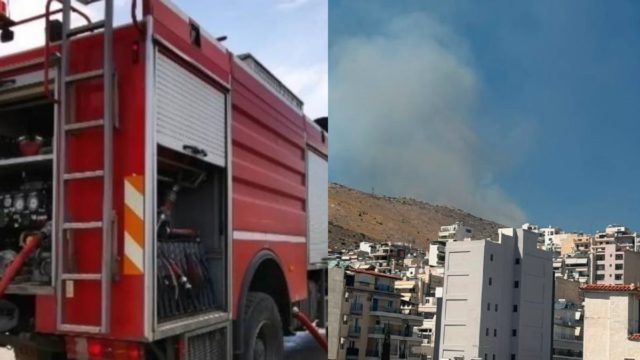 Φωτιά στην Περιφερειακή Αιγάλεω: Ήχησε το 112 – Βίντεο από το σημείο