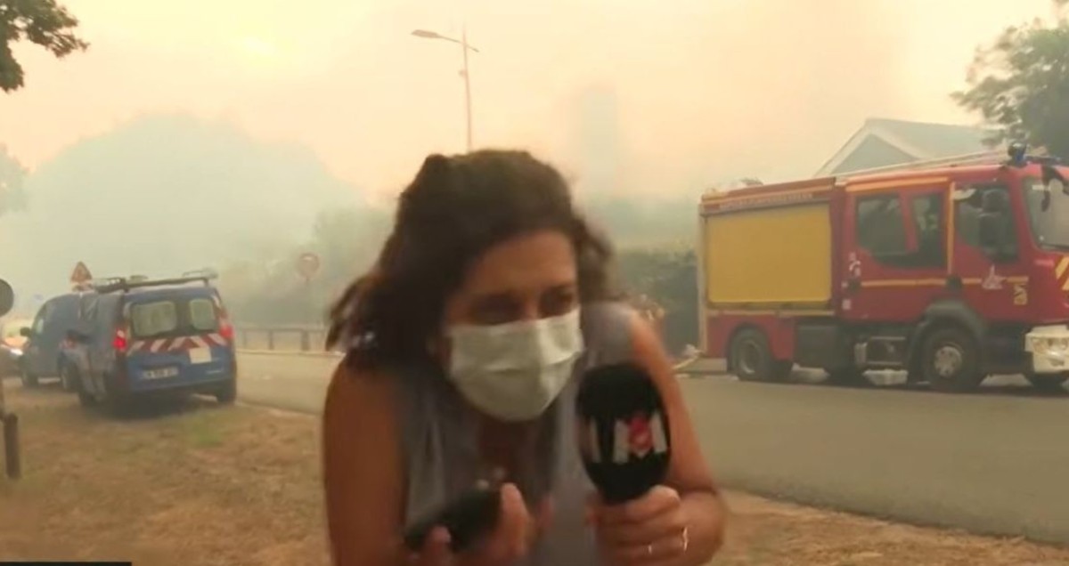 Εφιαλτικές στιγμές στο Μπορντό: Έκρηξη φιάλης υγραερίου δίπλα σε δημοσιογράφο μέσα στις φλόγες (video)