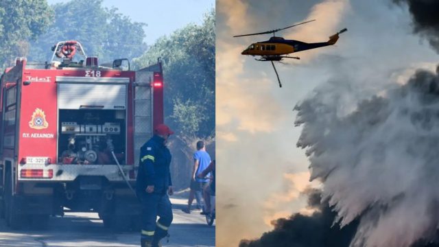 Φωτιά σε Σέρρες και Θεσσαλονίκη: Μήνυμα 112 για εκκένωση στην Οινούσσα – Μεγάλες επιχειρήσεις από την Πυροσβεστική