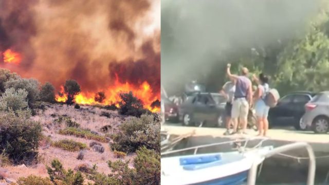 Ανεξέλεγκτη πυρκαγιά στον Άγιο Βασίλειο Βοιωτίας: Απεγκλωβίστηκε κόσμος από τη θάλασσα – Στις φλόγες σπίτια στην Ξηρονομή [βίντεο]