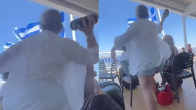 Θυμάστε την γυναίκα που είχε πετάξει το ηχείο από πλοίο στη θάλασσα; Ξαναχτύπησε: «5 παιδιά γαβγίζουν στα αυτιά μας»