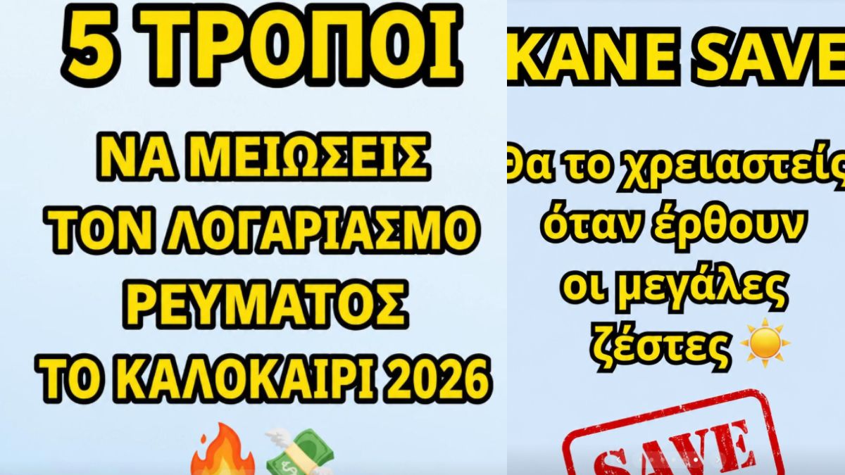 5 τρόποι για να μειώσεις τον λογαριασμό του ρεύματος το καλοκαίρι