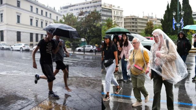 Στο έλεος της κακοκαιρίας με καταιγίδες, χαλάζι και 100.000 κεραυνούς: Άνοιξαν οι ουρανοί και στην Αθήνα – Βίντεο και φωτογραφίες
