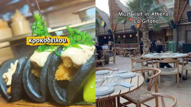 Μαύρο Bao Bun με Tempura Κροκόδειλου!  Στην Ακτή Δηλαβέρη για το πιο τρελό street food!