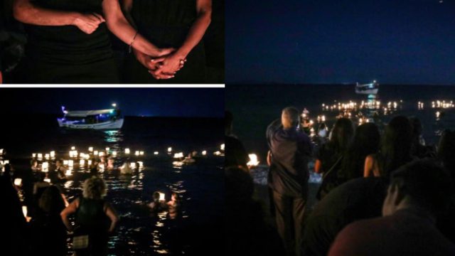 Μάτι: Συγκινητικές στιγμές – Τοποθέτησαν φαναράκια της θάλασσας για τους 104 νεκρούς της τραγωδίας, φωτογραφίες από το σημείο