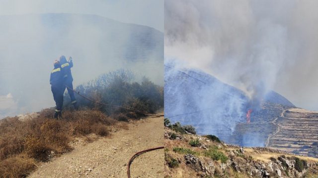 Μεγάλη πυρκαγιά στην Πάρο: Σηκώθηκαν 14 εναέρια, 112 για εκκενώσεις 4 περιοχών – Βίντεο και φωτογραφίες