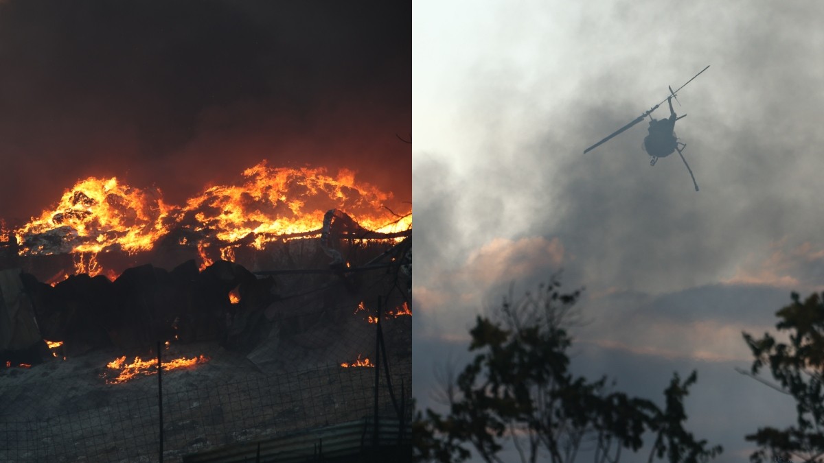 Νύχτα κόλασης με την φωτιά στο Ωραιόκαστρο: Οι φλόγες «κατάπιαν» επιχειρήσεις – Μάχη για να σωθούν τα σπίτια