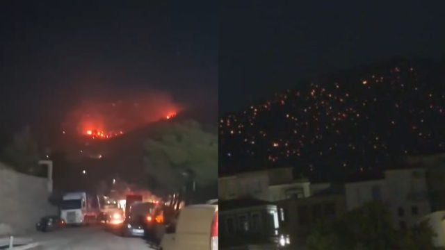 Εκτός ελέγχου και η φωτιά στη Λέσβο: Δύσκολες ώρες για το Πλωμάρι – Δύο μέτωπα «αγκαλιάζουν» τον οικισμό
