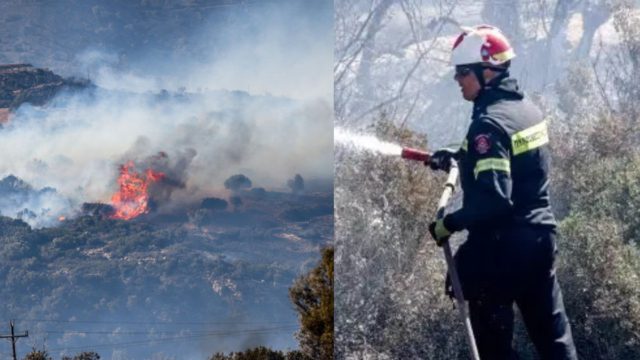 Δύσκολες ώρες σε Ρέθυμνο και Πάρο από μεγάλες πυρκαγιές: Τραυματίστηκε ηλικιωμένος, αδύνατες οι ρίψεις νερού – Βίντεο από το σημείο