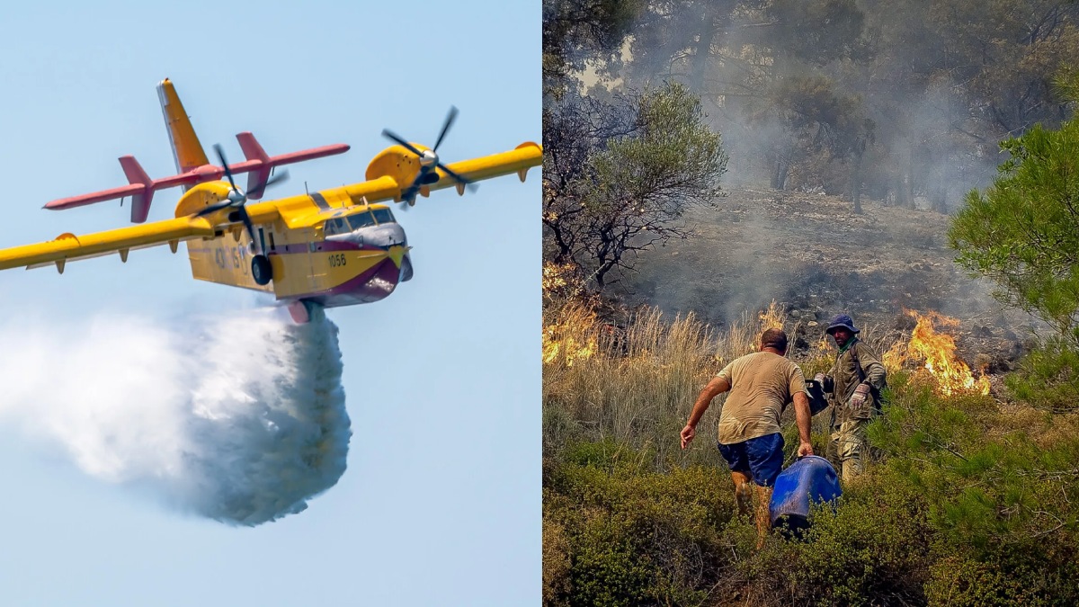 Φωτιά στην Ρόδο: Μεγάλη κινητοποίηση της πυροσβεστικής – Επιχειρούν 4 εναέρια μέσα