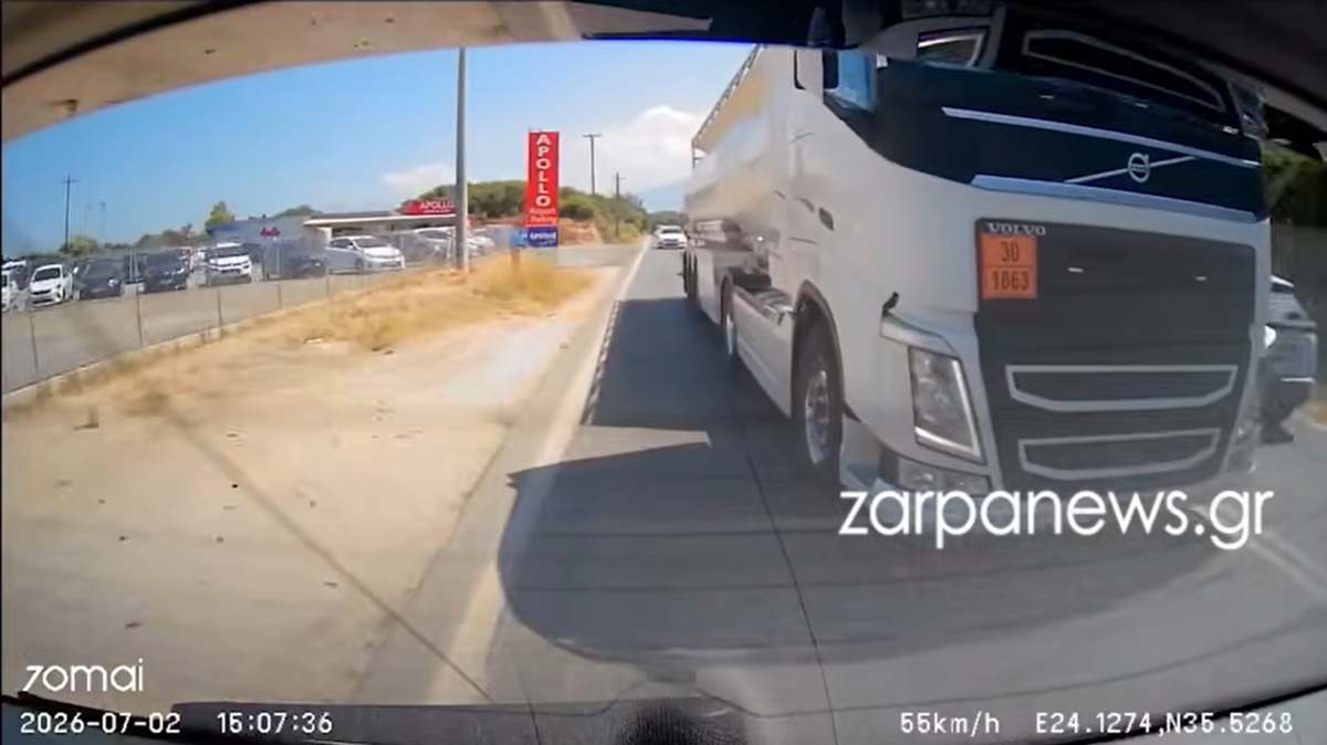 Η παράνομη προσπέραση στα Χανιά (zarpanews.gr)