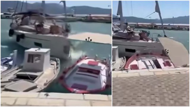 «Τον είδαμε να έρχεται χωρίς να κόβει ταχύτητα»: Αδιανόητες εικόνες από ιστιοφόρο που «καρφώθηκε» σε σκάφη στο λιμάνι του Καλάμου στη Λευκάδα