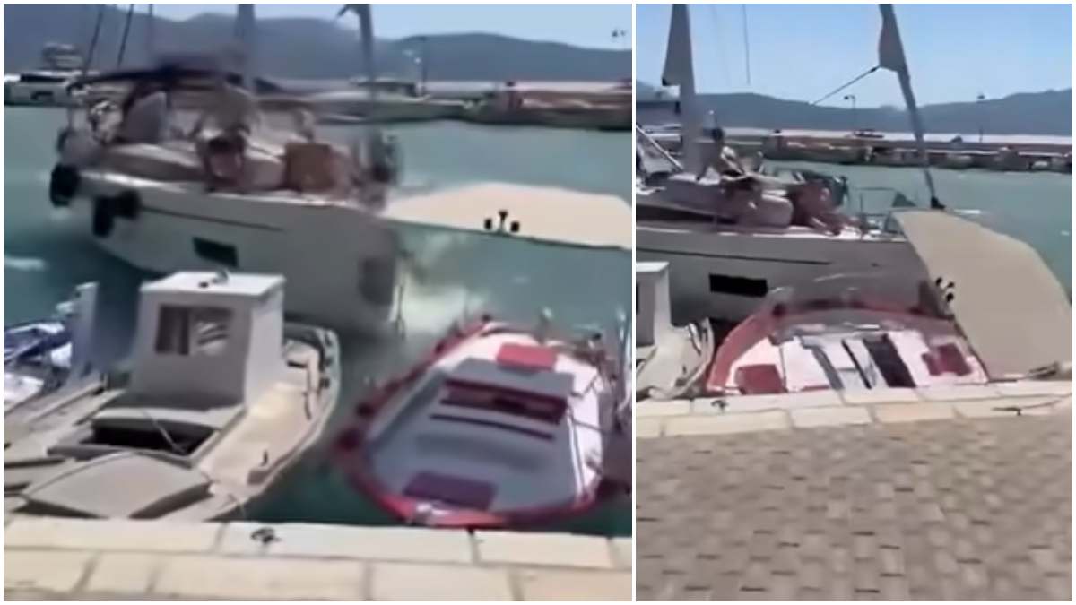 «Τον είδαμε να έρχεται χωρίς να κόβει ταχύτητα»: Αδιανόητες εικόνες από ιστιοφόρο που «καρφώθηκε» σε σκάφη στο λιμάνι του Καλάμου στη Λευκάδα