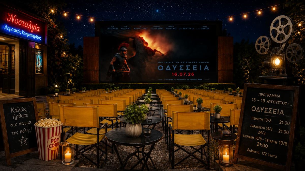 Cine Νοσταλγία: Η «Οδύσσεια» του Κρίστοφερ Νόλαν κάτω από τα αστέρια – Το πρόγραμμα 13 έως 19 Αυγούστου