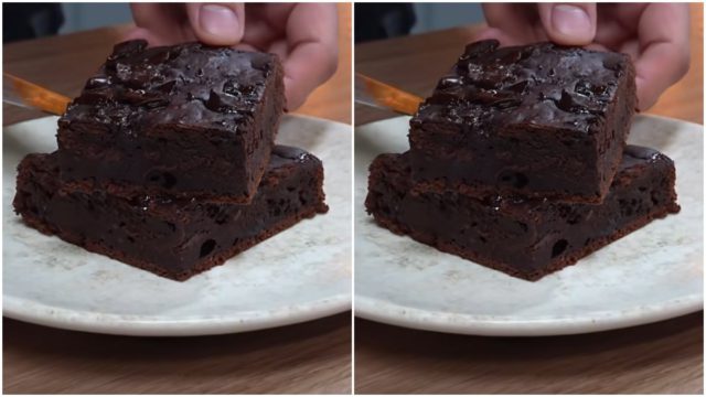 Αφράτα brownies χωρίς ζάχαρη και αυγά – Η συνταγή που θα φτιάχνετε ξανά και ξανά