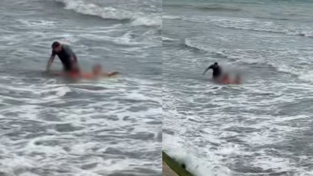 Στιγμές αγωνίας: Πρώην πεζοναύτης όρμηξε με τα ρούχα στη φουρτουνιασμένη θάλασσα για να σώσει παιδιά – Βίντεο από την διάσωση