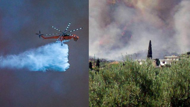 Κάηκαν σπίτια στη Φωκίδα: Γιγαντιαία επιχείρηση με 500 πυροσβέστες και 30 εναέρια στο Πόρτο Γερμενό