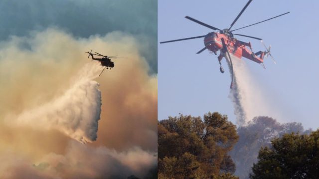Συναγερμός: Συγκρούστηκαν δύο ελικόπτερα που επιχειρούσαν στην Ψάθα – Η ανακοίνωση της πυροσβεστικής