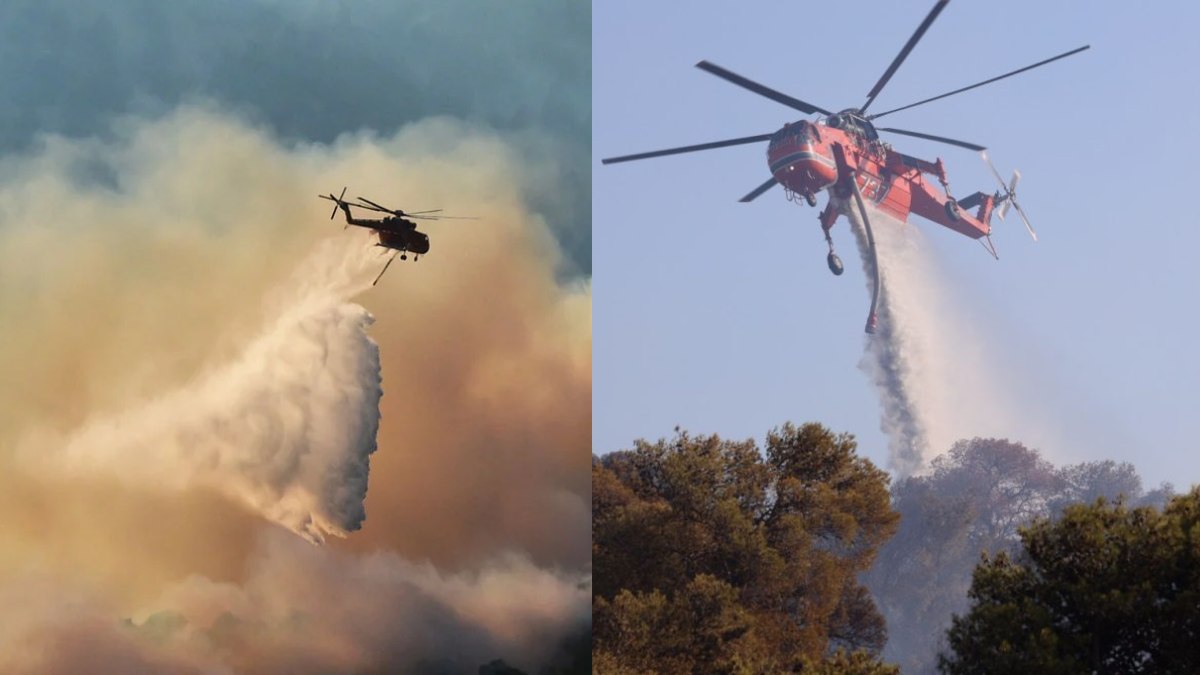 Συναγερμός: Συγκρούστηκαν δύο ελικόπτερα που επιχειρούσαν στην Ψάθα – Η ανακοίνωση της πυροσβεστικής