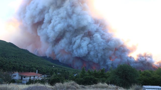 Νέος συναγερμός στη Δυτική Αττική λόγω επικίνδυνων αναζωπυρώσεων