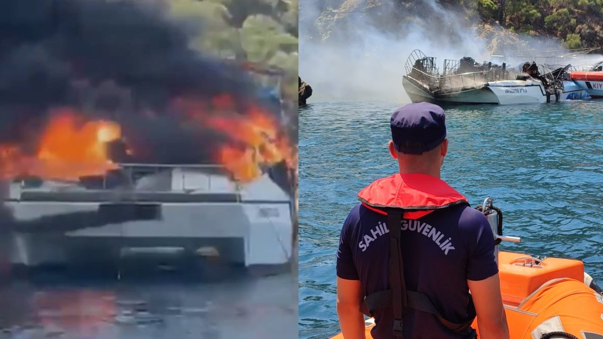 Στιγμές τρόμου στην Τουρκία: 115 επιβάτες άρχισαν να πηδάνε στην θάλασσα μετά από φωτιά σε τουριστικό σκάφος – Βίντεο