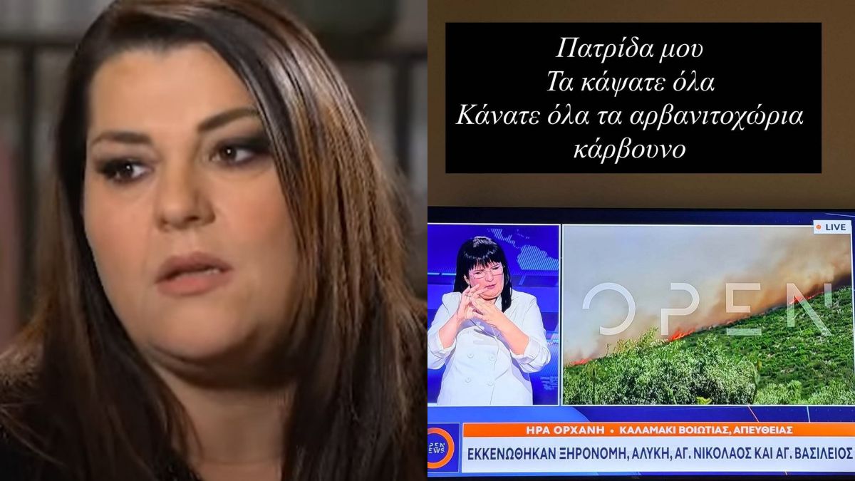 Συγκλονισμένη η Κατερίνα Ζαρίφη από την καταστροφή στη Βοιωτία: «Πατρίδα μου, τα κάψατε όλα»