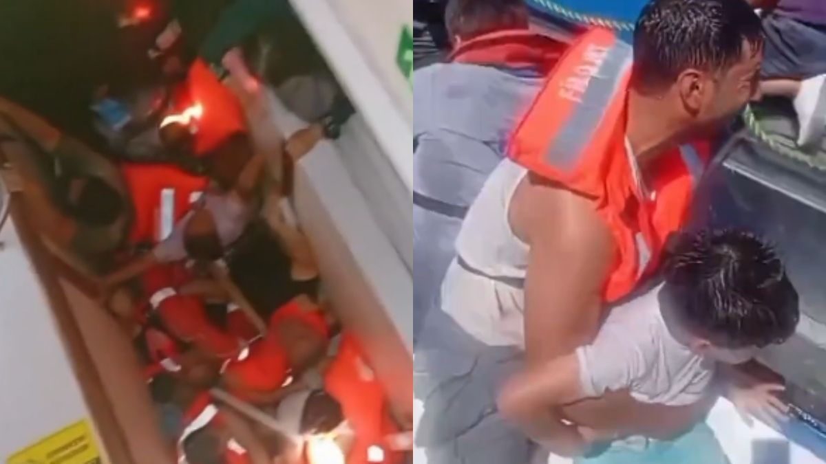 Βίντεο τρόμου μέσα από το πλοίο που βυθιζόταν στην Κερύνεια: Η δραματική στιγμή που επιβάτες παλεύουν να σωθούν
