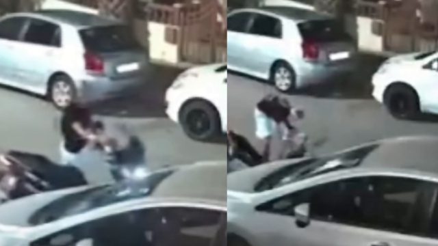 Βίντεο σοκ από την Λάρισα: Η στιγμή που μηχανάκι πέφτει πάνω σε σταθμευμένο ΙΧ – Ο αναβάτης εγκατέλειψε το σημείο