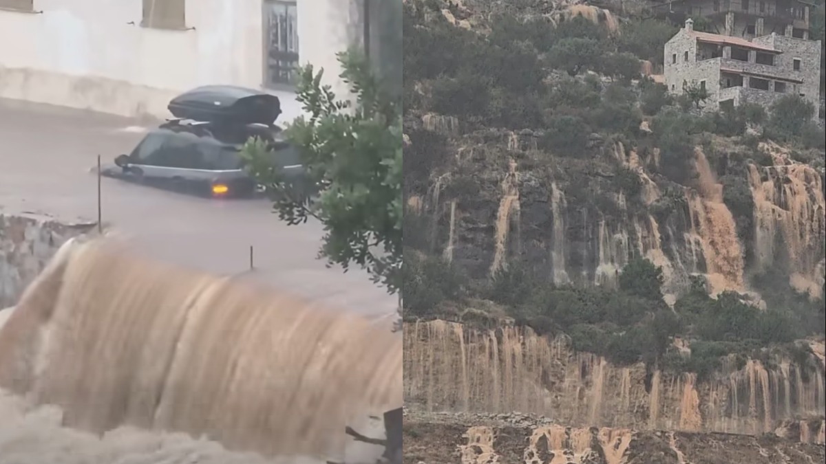 Άνοιξαν οι ουρανοί στην Μάνη: Δρόμοι έγιναν ποτάμια – Πλημμύρισαν σπίτια και καταλύματα, απόκοσμες εικόνες και βίντεο